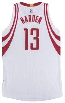 2016 James Harden Game Used Houston Rockets Home Jersey Photo Matched To Triple-Double Game On 11/12/16 (Resolution Photomatching)